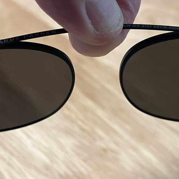 Warby Parker clip-on Durand medium in brushed ink with grey lenses - Picture 4 of 5